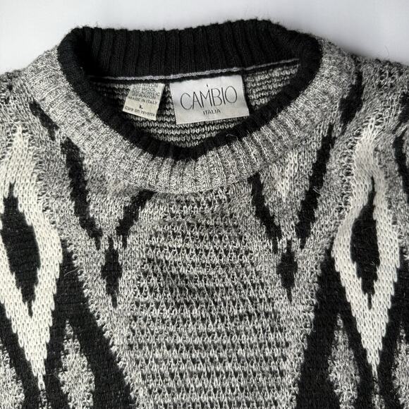 Cambio Italia Vintage 90s Acrylic & Wool Knit Pullover Sweater Size Large - Picture 4 of 7